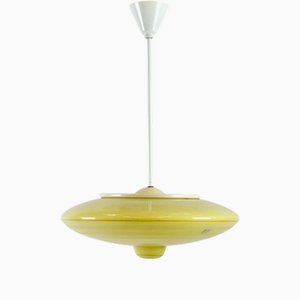 Space Age UFO Glass Pendant Lamp from Meissen, 1950s
