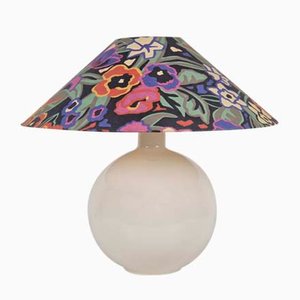 Vintage White Ceramic Sphere Table Lamp, 1970s