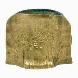 Vase Vintage en Bronze Fait Main par Dhorotea Dietz, 1960s