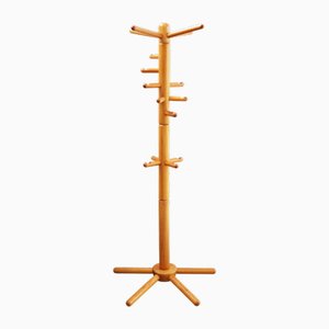 Scandinavian Sculptural Children's Coat Rack in Pine, Sweden, 1970s