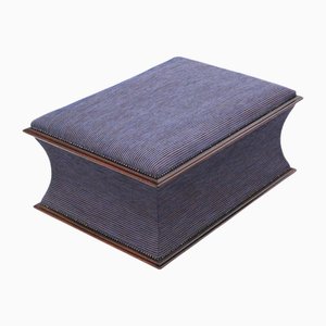 Antique 19th Century Concave Shaped Upholstered Ottoman