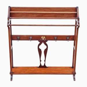 Porte-Serviette Art Nouveau Antique en Acajou, 1900s