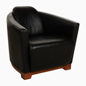 Armchair in Black Leather from Calia Italia