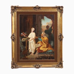 Artista italiano, escena de género, óleo sobre lienzo, 1876
