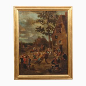 Flämischer Schulkünstler, Festival, Öl auf Leinwand, 18. Jh., gerahmt