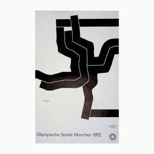 Eduardo Chillida, Compositon JO, 1972, Affiche Lithographique