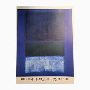 Mark Rothko, White and Greens in Blue, 1998, Poster