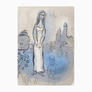 Marc Chagall, The Bible: Esther and Her Cousin, Original Lithograph