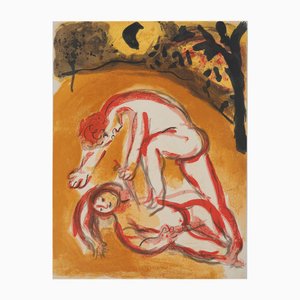 Marc Chagall, Die Bibel: Kain und Abel, Originallithographie