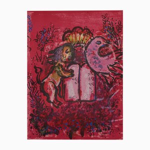 Marc Chagall, Der Löwe von Juda und die Gesetzestafeln, Originallithographie