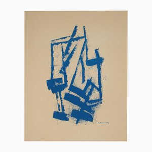 Georges Carrey, Composition Abstraite, 1953, Original Lithograph
