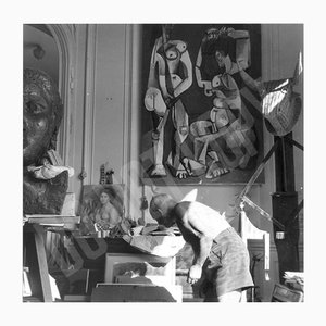 André Ostier, Picasso in the Villa La Californie, Cannes, Original Photograph, 1958