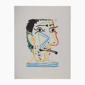 Pablo Picasso, Der Geschmack des Glücks, Der Künstler und seine Zigarette, Lithographie
