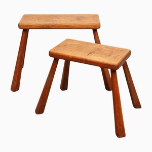 Brutalistische Alpenhocker, 1950er, 2er Set