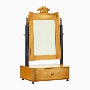 19th Century Swedish Birch Vanity Mirror