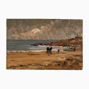 Manfredi, Seascape, 20th Century, Oil on Panel