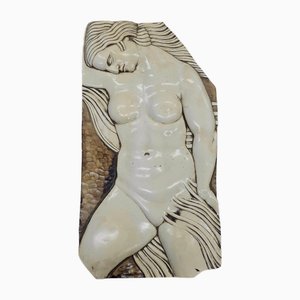 Art Deco Ceramic Wall Sculpture attributed to Yugoslav Sculptor Ivan Mestrovic, 1960s