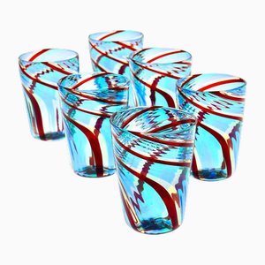 Murano Kunstglas Trinkgläser von Silvio Piattelli, 6 . Set