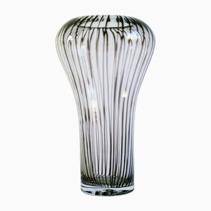 Vaso Mid-Century moderno in vetro di Murano di Guzzini, 1985