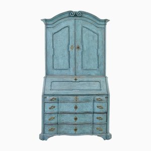 Late 18th Century Swedish Oak Painted Bureau Bookcase, 1780s