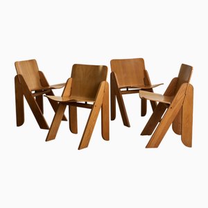 Gigi Sabadin zugeschriebene Peota Stühle für Stilwood, 1970er, 4er Set