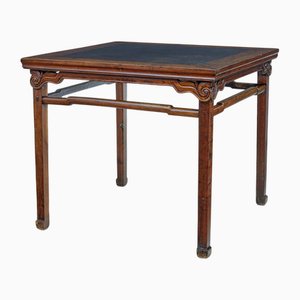 19th Century Oriental Hard Wood Marble Center Table, 1880s