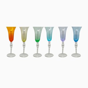 Murano Gläser, Italien, 1960er, 6er Set
