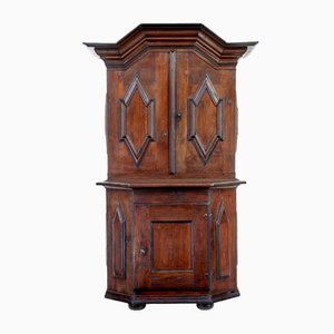 18th Century Scandinavian Pine Baroque Cupboard, 1790s