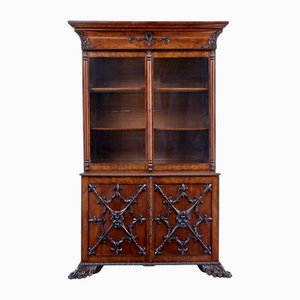 Antique Danish Carved Mahogany Bookcase, 1840