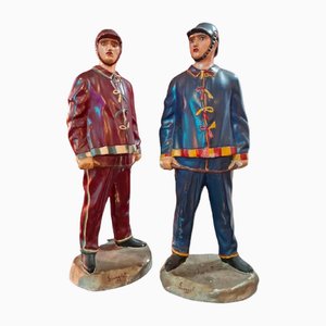Contrade Senesi Jockey Figures by Giuggioli, Set of 2