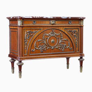 Mid-Century Modern Chest of Drawers in Mahogany with Marble Top, 1960