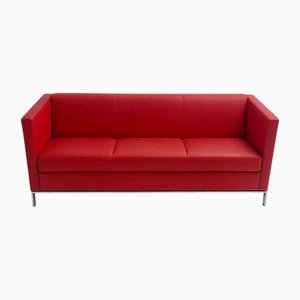 Vintage Red 3-Seater Sofa from Walter Knoll / Wilhelm Knoll