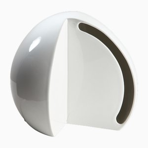 Lampada da tavolo Hemisphere in ceramica bianca di Perdomello 70, anni '70