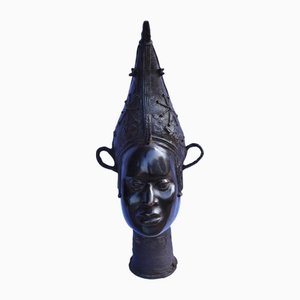 Ife Bini / Edo Artist, Head of Queen Mother, Pre-1800, Bronze