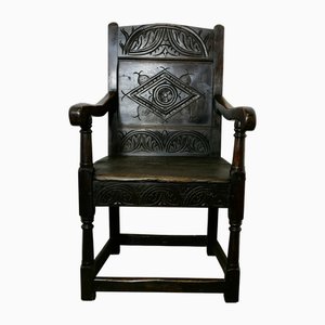 18th Century Oak Wainscot Hall Chair