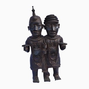 Nigerian Kingdom of Benin Artist, Pair of Messengers, Pre-1800s, Bronze