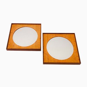 Mid-Century Modern Wandspiegel von Markaryd Sweden, 2er Set
