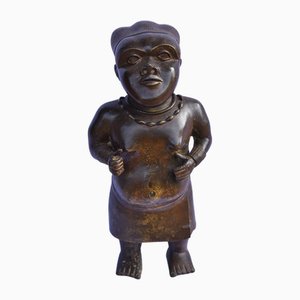 Nigerian Kingdom of Benin Oba Ifé Artist, Court Dwarf, Pre-1800s, Bronze
