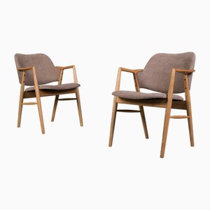 Set of Scandinavian Ash Wood Armchairs