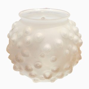 Vase Palissy en Verre Blanc par René Lalique pour Lalique, France, 1926