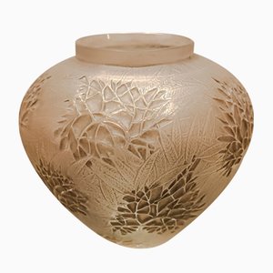 Vase Esterel en Verre Gris par René Lalique pour Lalique, 1923