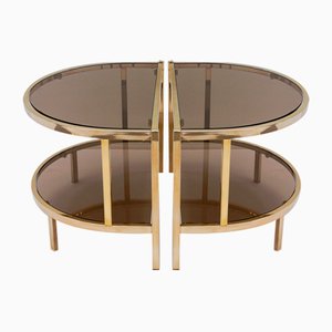 Table d'Appoint en Plaqué Or, Italie, 1960s