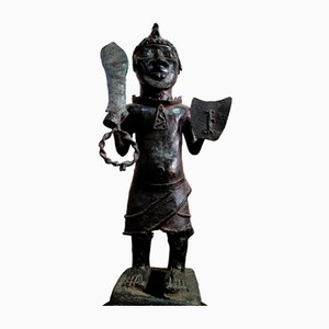 Nigerian Kingdom of Benin Artist, Warrior, Pre-1800s, Bronze