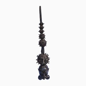 Pipa Knight in bronzo, Tikar, Camerun, Pre-1800, Bronzo