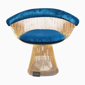 Sedia 18 Karat dorata di Warren Platner per Knoll Inc. / Knoll International, anni 2010