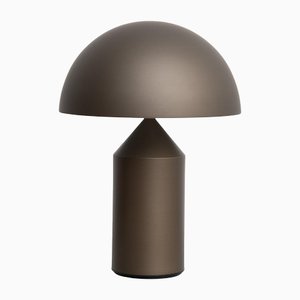 Atollo Medium Metal Satin Bronze Table Lamp attributed to Vico Magistretti for Oluce