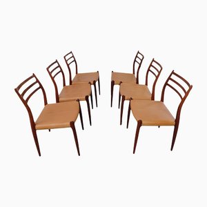 Danish Model 78 Dining Chairs in Rosewood from J. L. Møllers, 1960s, Set of 6