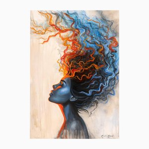 Kristi Kazar, Duality of Flame, Técnica mixta, 2024