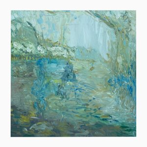 Francesca Owen, Las camelias crecen cerca del agua, pintura al óleo