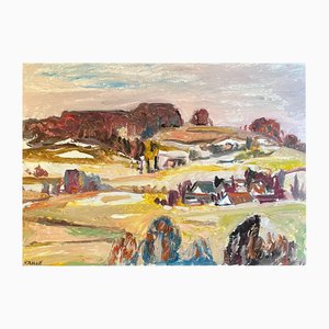 Jean Krille, Paisaje 117, óleo sobre masonita